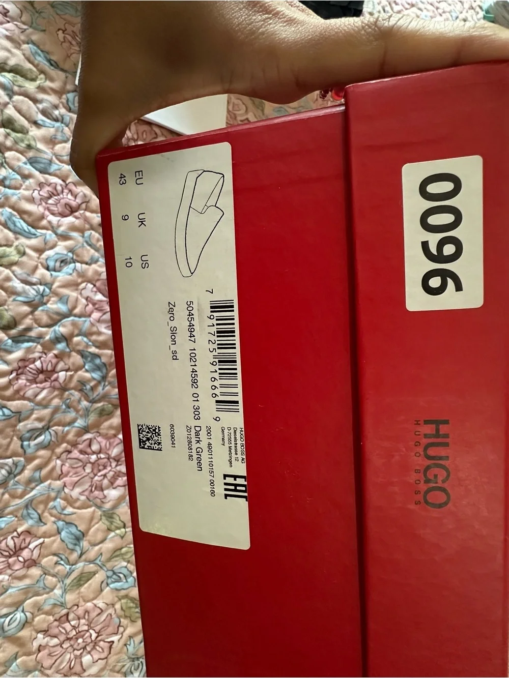 HUGO BOSS Zero Slon Men’s Suede Slip-On Sneakers – Olive Size 10